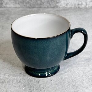 Denby England Greenwich Regency Green Footed Mug Cup Teal Stoneware Cup